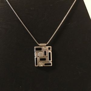 Brighton square pendant 14” chain